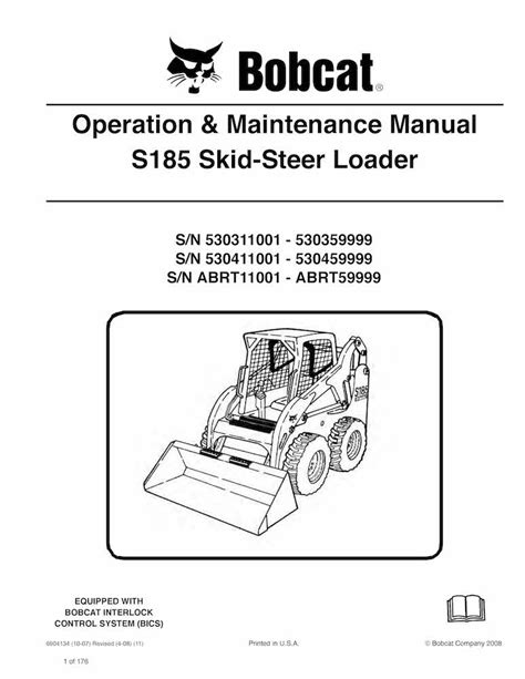 bobcat s185 skid-steer loader specifications|bobcat s185 manual pdf.